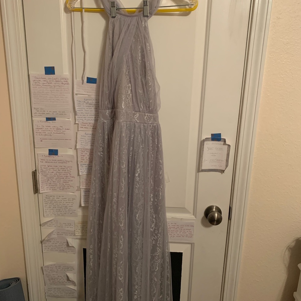 Halter Tie Neck Formal Dress Lavender Size Small